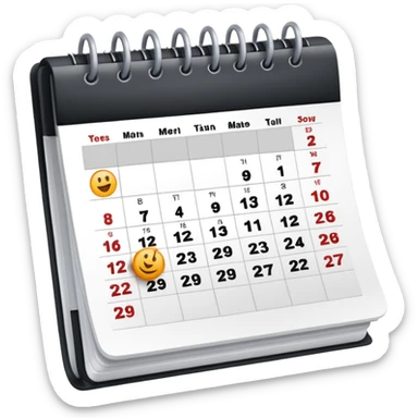 calendar week sticker