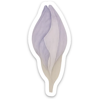 purple iris bud without stem in watercolor style sticker