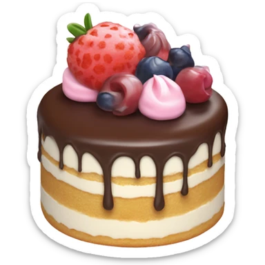 Cake with vanilla frosting and coquette deatails sticker