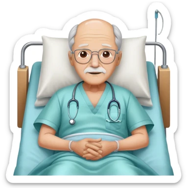 Grandpa having surgery sticker