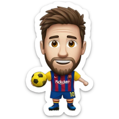 Lionnel Messi play football sticker