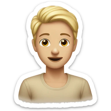 Beige heart emoji￼ sticker