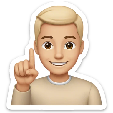 Quelqu’un qui sourit et qui nous pointe du doigt  sticker