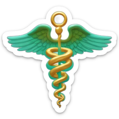 The Hermes caduceus sticker