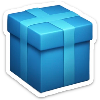 Alright word emoji with blue box sticker