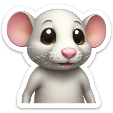 The c++ diseased rat mascot sticker
