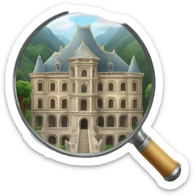 corruptor's palace under a magnifying glass  sticker