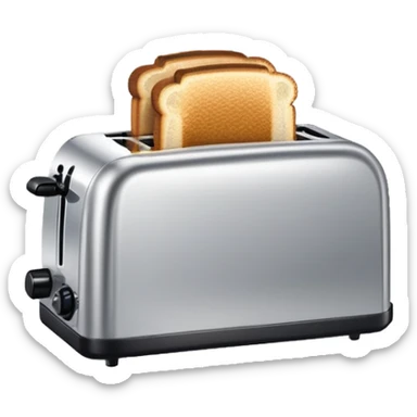 A toaster emoji, drawn with an 8-bit pixelated look, similar to early video game sprites. sticker