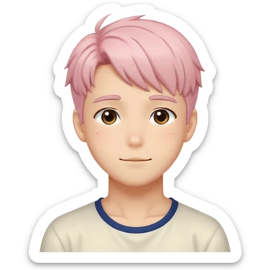 Shiny Blushing Cute Kawaii Handsome Shoujo Anime Man Trending Style Cottagecore  sticker