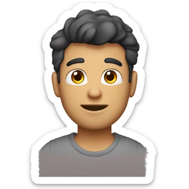 Un chico con una remera que tenga varias platafromas de series sticker