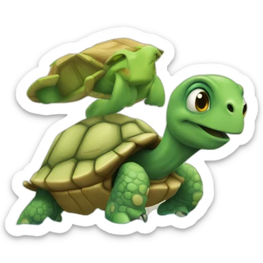 tortuga voy sticker