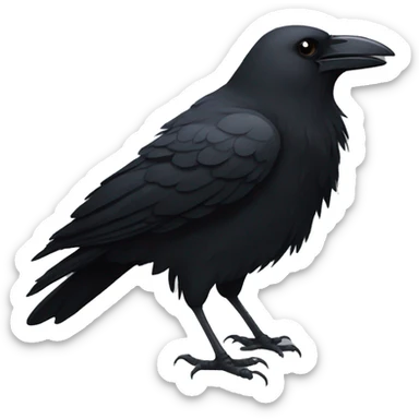 a crow that doesnt feel good.. sticker