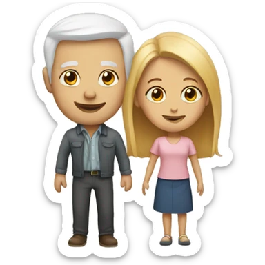 white parents sticker