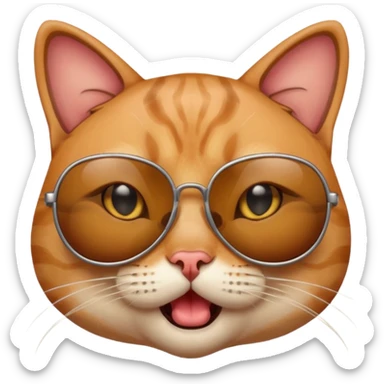 Cat wearing sunglassesCombine the skull with this emoji 😰 sticker