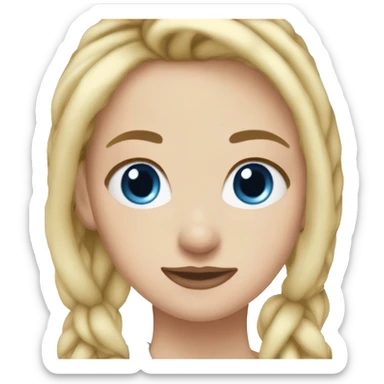 white girl blue eyes blonde hair ponytail nose ring sticker