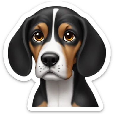 Un perrito beagle negro sticker
