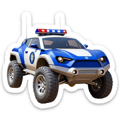 Star Wars’s Range trooper’s police evil darkly night blue Dirty and dented Local Motors Rally Fighter off road race car hot rod meets 2013 scion fr-s trophy truck-style basher flying down a dusty road (silver wheels) sticker