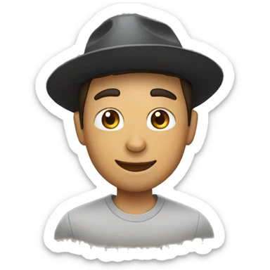 Man look like Ronaldo whit a cat in a hat sticker