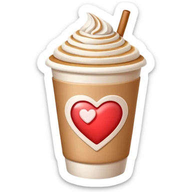 latte in a paper take out cup without whipped cream sticker