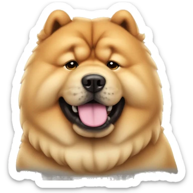un perro chow chow con un cono  sticker