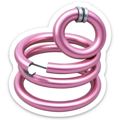 pink metallic spring  sticker