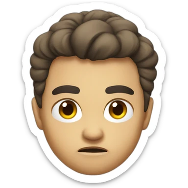 Raised eyebrows + angry sticker