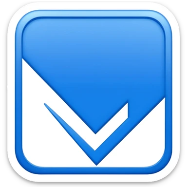 Make Make a symbol with a tilted blue colored square with a tick mark inside it in the middle. Make the edge of the square sharp. Make it normal tilt square and normal tick in the middle sticker