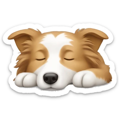 sleeping shetland sheepdog sticker