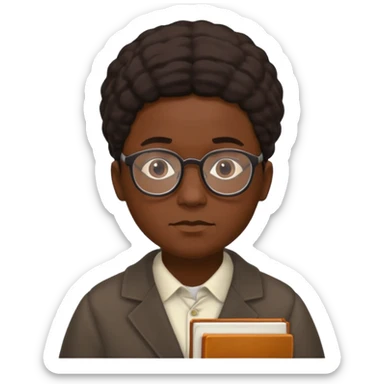 Create an emoji of an African wise cultural scholar that looks thoughtful, warm, and dignified sticker