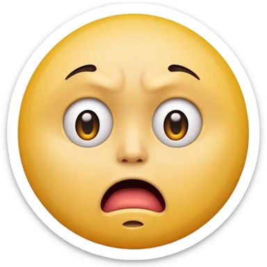 Can you make a shocked face that kinda looks disgusted  make it one of the yellow ones that are circular like this 😞 sticker