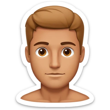 man handsome half body  sticker