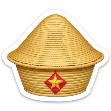 Vietnamese rice hat sticker