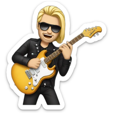 Guitarrista de rockabilli sticker