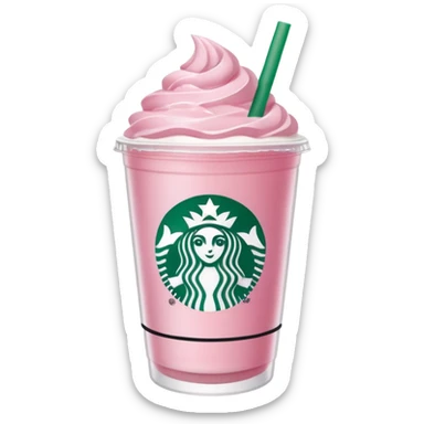 pink drink from star bucks that has the logo light pink with no whip cream sticker