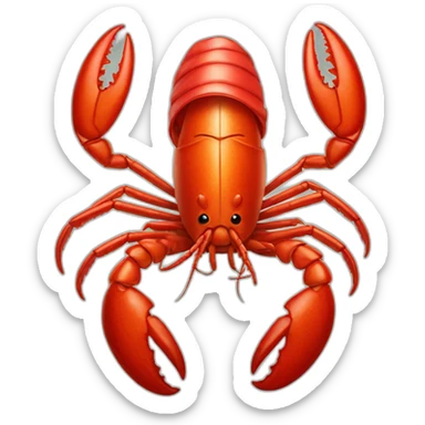 A lobster wearing a lobster hat sticker