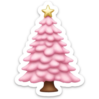 Baby pink pretty Xmas tree sticker