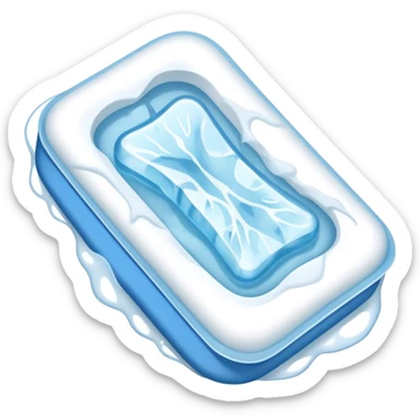 Ice pack on injured tendon sticker