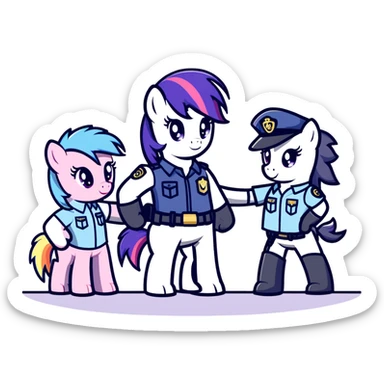 My Little Pony getting arrested sticker