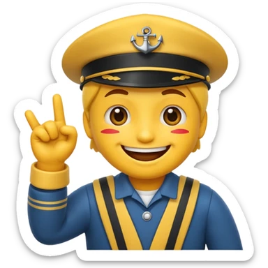 emoji marinero dice que no con brazos sticker