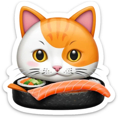 Sushi cat sticker