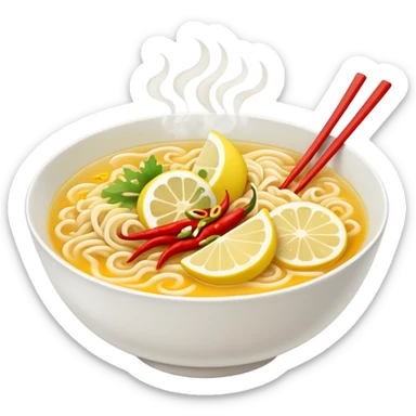 Ramen with lemon and chili  sticker