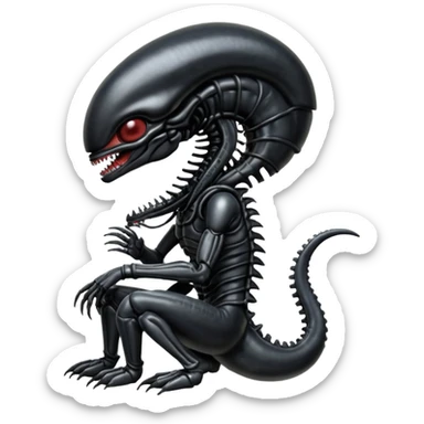 baby xenomorph from movie alien sticker