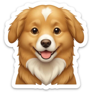 perro jugando, alegre y simpático sticker