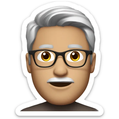 white finance bro, patagonia, brown hair thrown back, grey glasses sticker