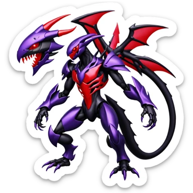 Venom-Cyberbug-Genesect-Zekrom-Darkrai-Scizor-fusion, full body sticker