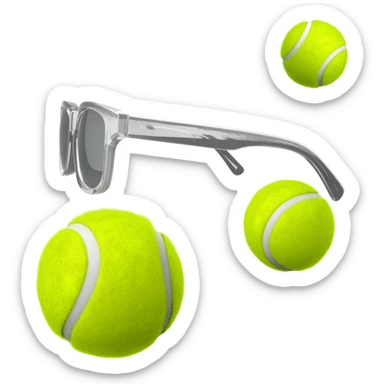 Using this image make glasses tennis balls sticker