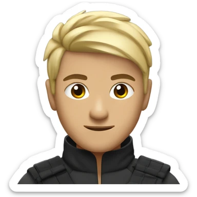 Ninja with a low taper fade sticker