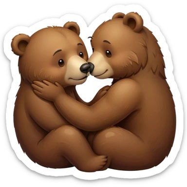 Oso besando sticker