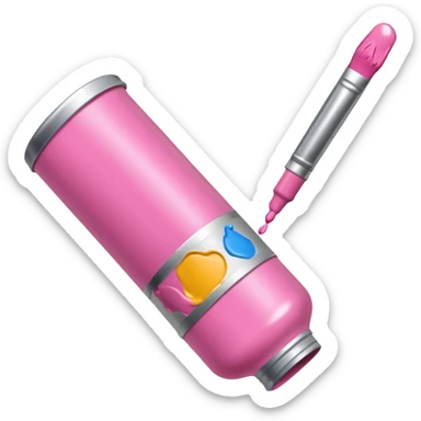 Tube de peinture rose sticker