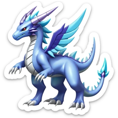  Cool Edgy Shiny Godly Ethereal Digimon-Suicune-Dialga-Kyurem-Latios-Reptile full body sticker